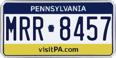 PA license plate MRR8457