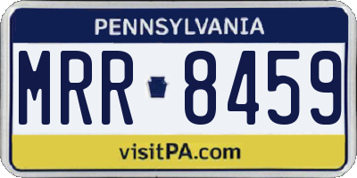 PA license plate MRR8459