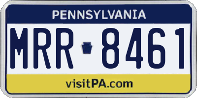 PA license plate MRR8461