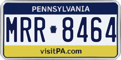 PA license plate MRR8464
