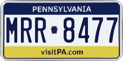 PA license plate MRR8477
