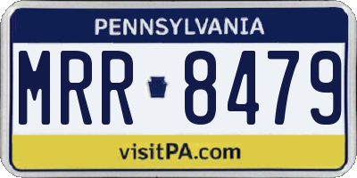 PA license plate MRR8479