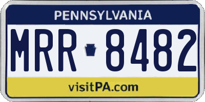 PA license plate MRR8482