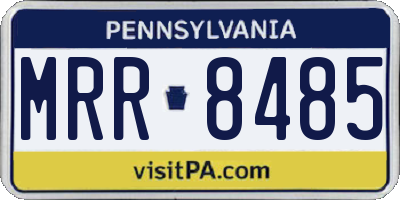 PA license plate MRR8485