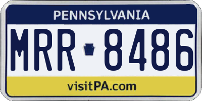 PA license plate MRR8486