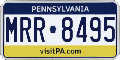 PA license plate MRR8495