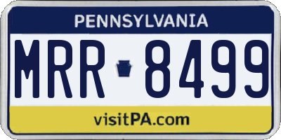 PA license plate MRR8499