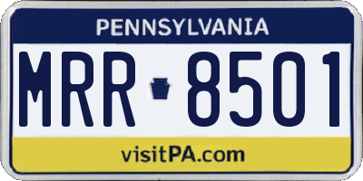 PA license plate MRR8501