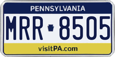 PA license plate MRR8505