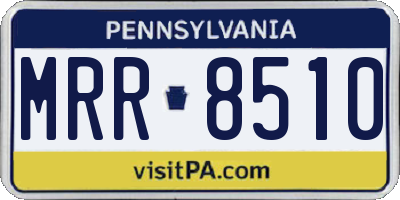 PA license plate MRR8510