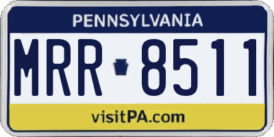 PA license plate MRR8511