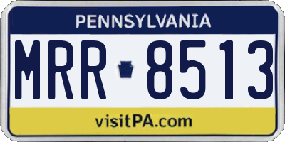 PA license plate MRR8513