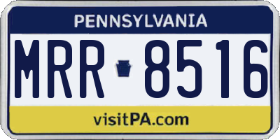 PA license plate MRR8516
