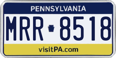 PA license plate MRR8518