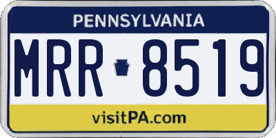 PA license plate MRR8519
