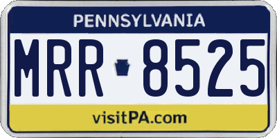 PA license plate MRR8525