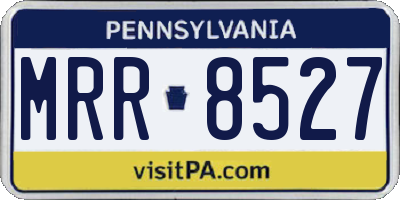 PA license plate MRR8527