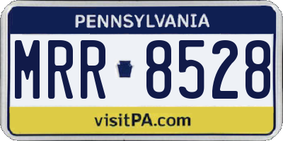 PA license plate MRR8528