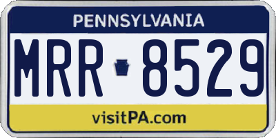 PA license plate MRR8529