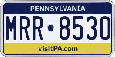 PA license plate MRR8530