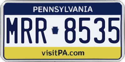 PA license plate MRR8535