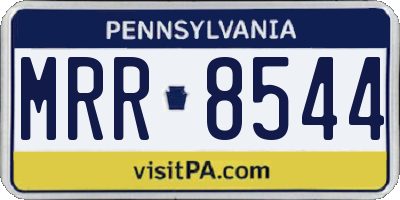 PA license plate MRR8544