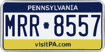 PA license plate MRR8557