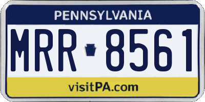 PA license plate MRR8561