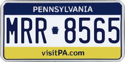 PA license plate MRR8565