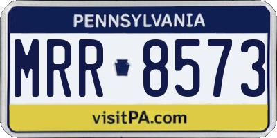 PA license plate MRR8573