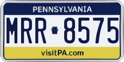 PA license plate MRR8575