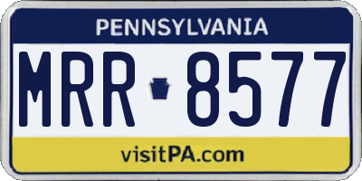 PA license plate MRR8577