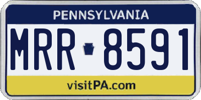 PA license plate MRR8591