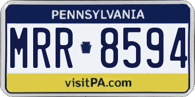 PA license plate MRR8594