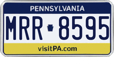 PA license plate MRR8595