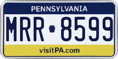 PA license plate MRR8599