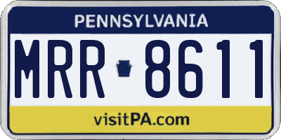 PA license plate MRR8611