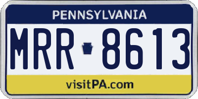 PA license plate MRR8613