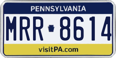 PA license plate MRR8614