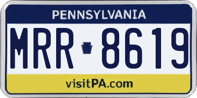 PA license plate MRR8619