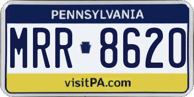 PA license plate MRR8620