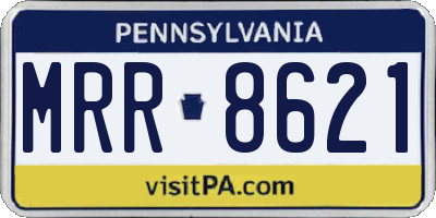 PA license plate MRR8621
