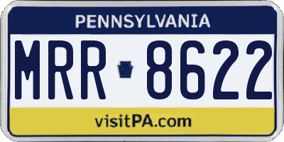PA license plate MRR8622