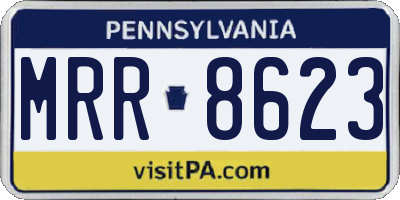 PA license plate MRR8623