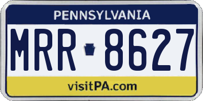 PA license plate MRR8627