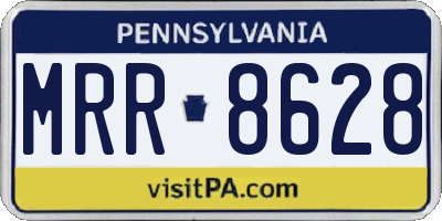 PA license plate MRR8628