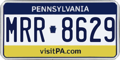 PA license plate MRR8629