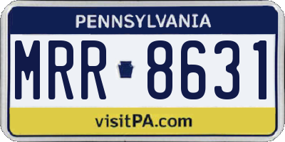 PA license plate MRR8631
