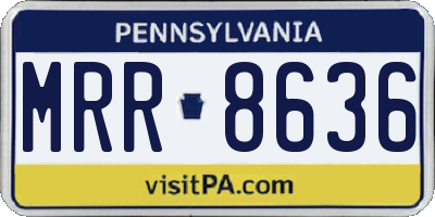 PA license plate MRR8636