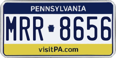 PA license plate MRR8656